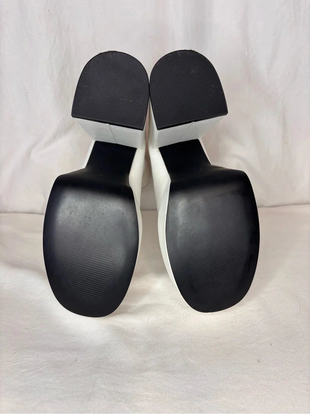 White Platform Sock Boot Heels - Women's Fashion Boots